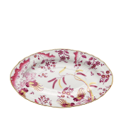 Ginori Oro Di Doccia Magenta Pickle Dish  - 9"